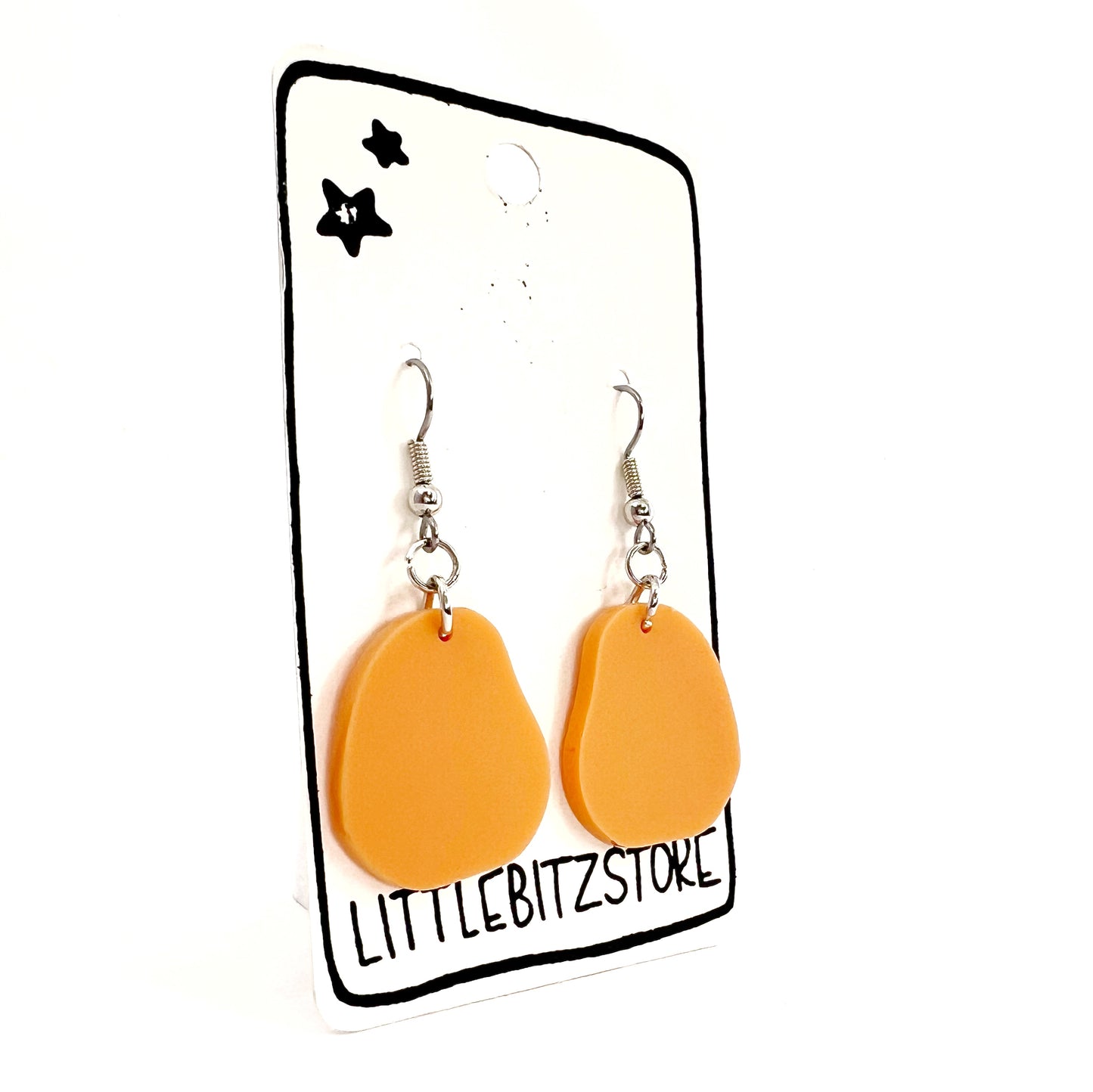“blub” acrylic earrings - pastel orange - surgical steel