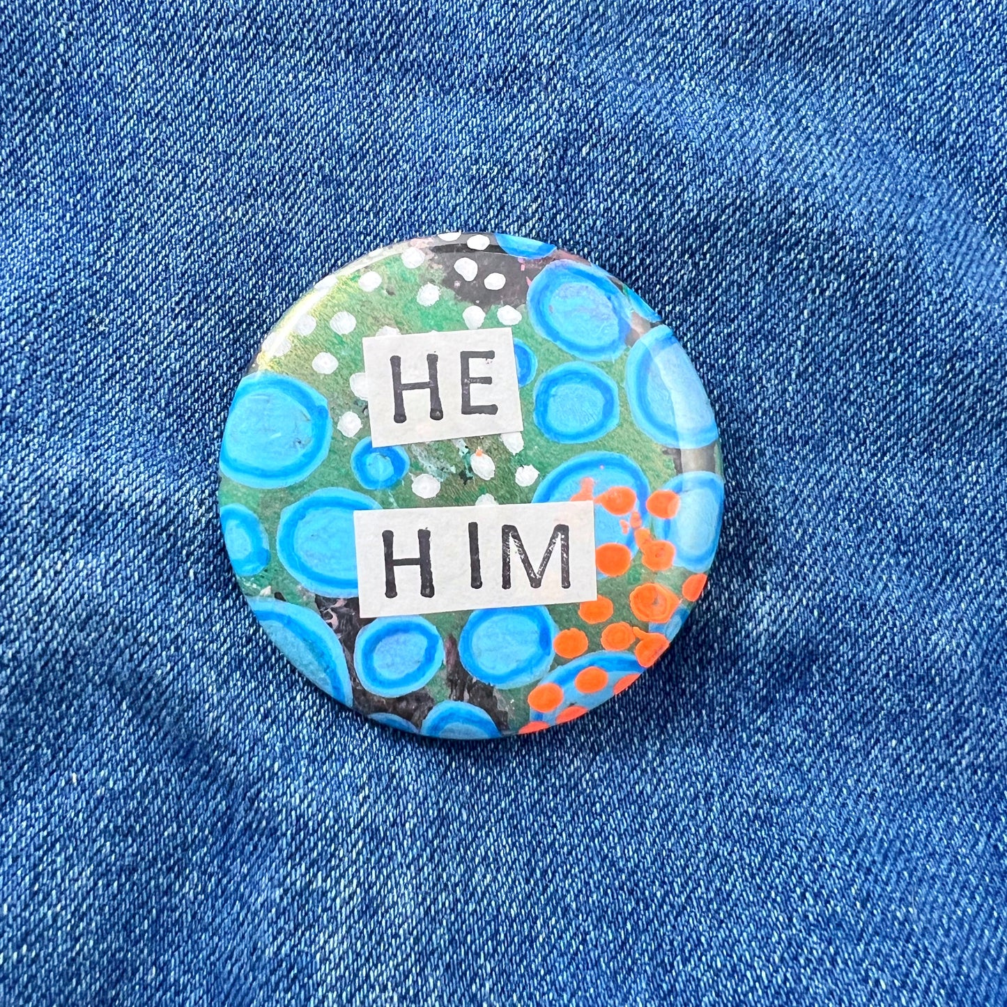he / him pronoun - Art Pin