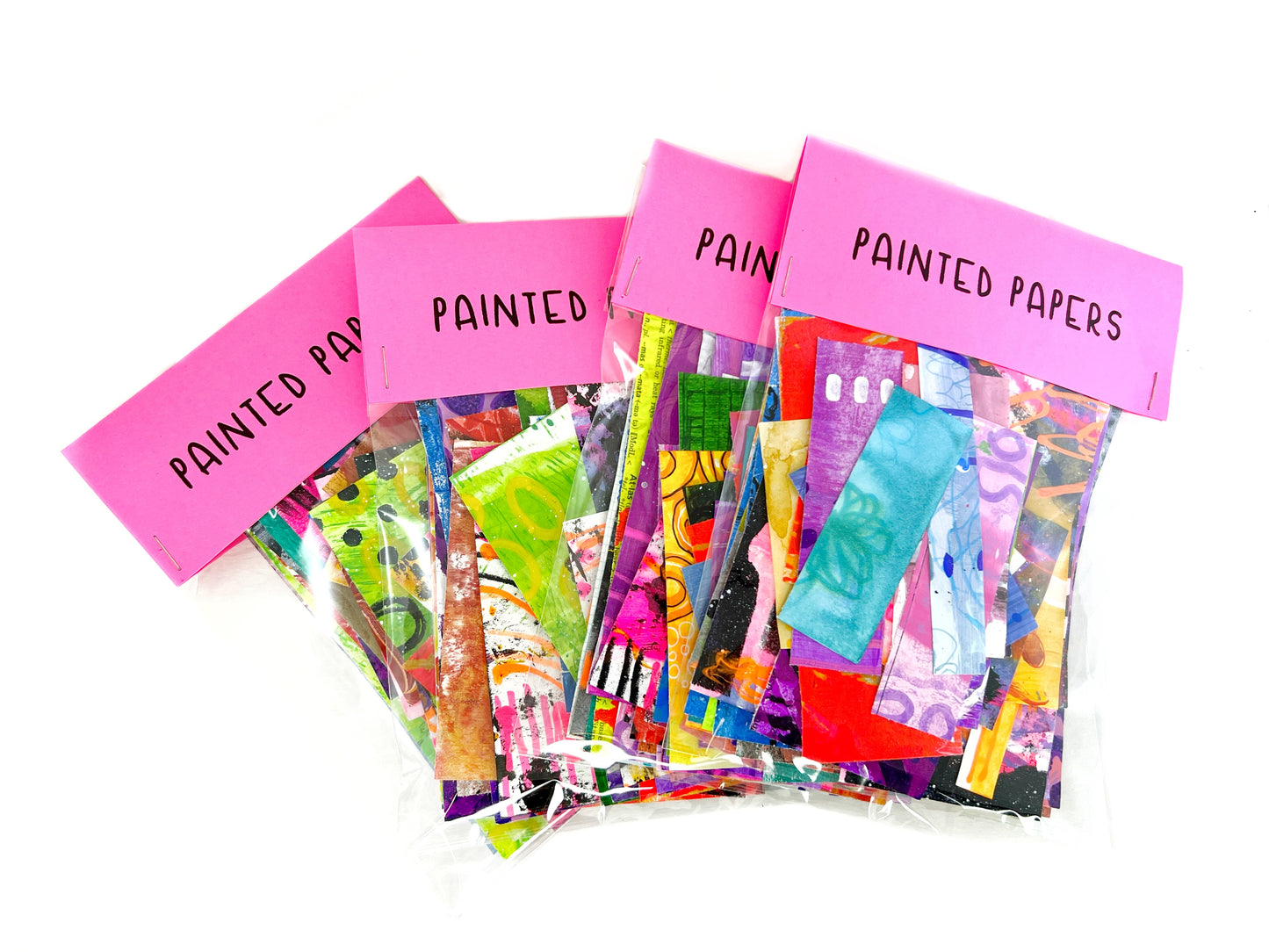 painted paper pack - collage kit
