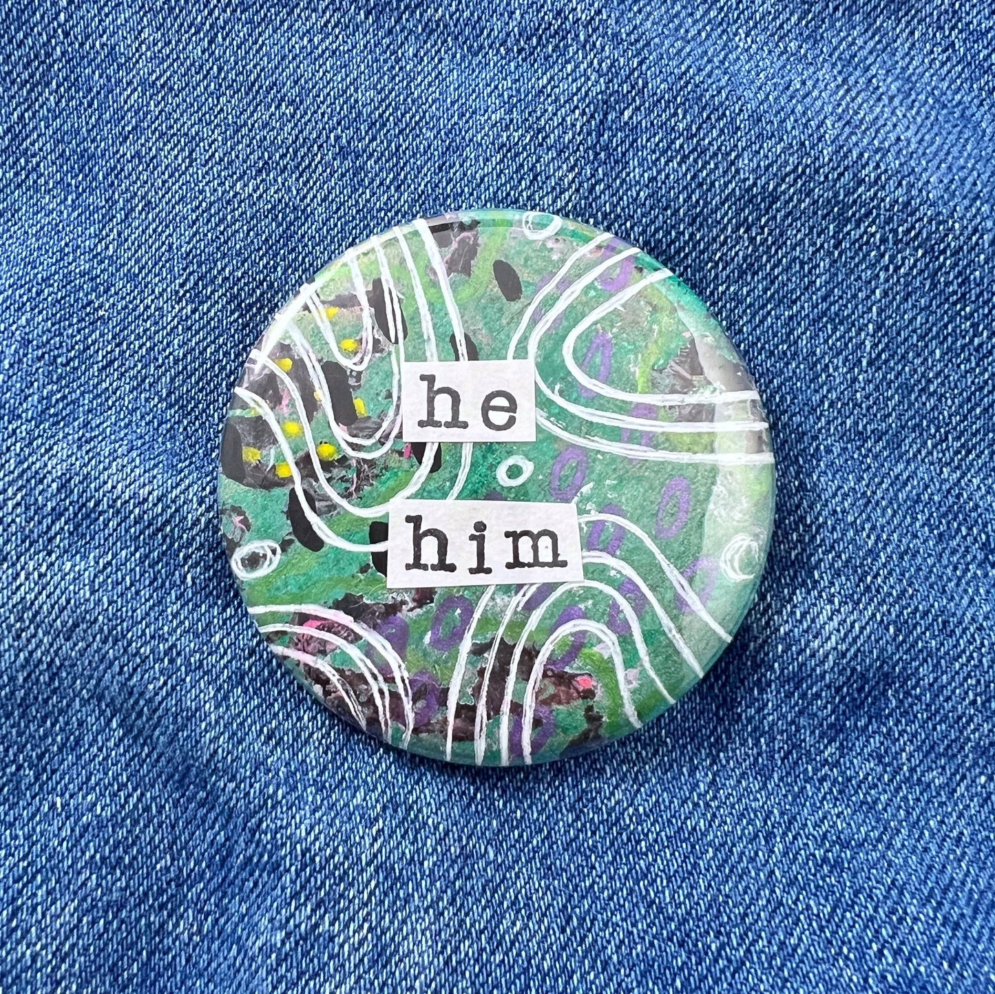 he / him pronoun - Art Pin