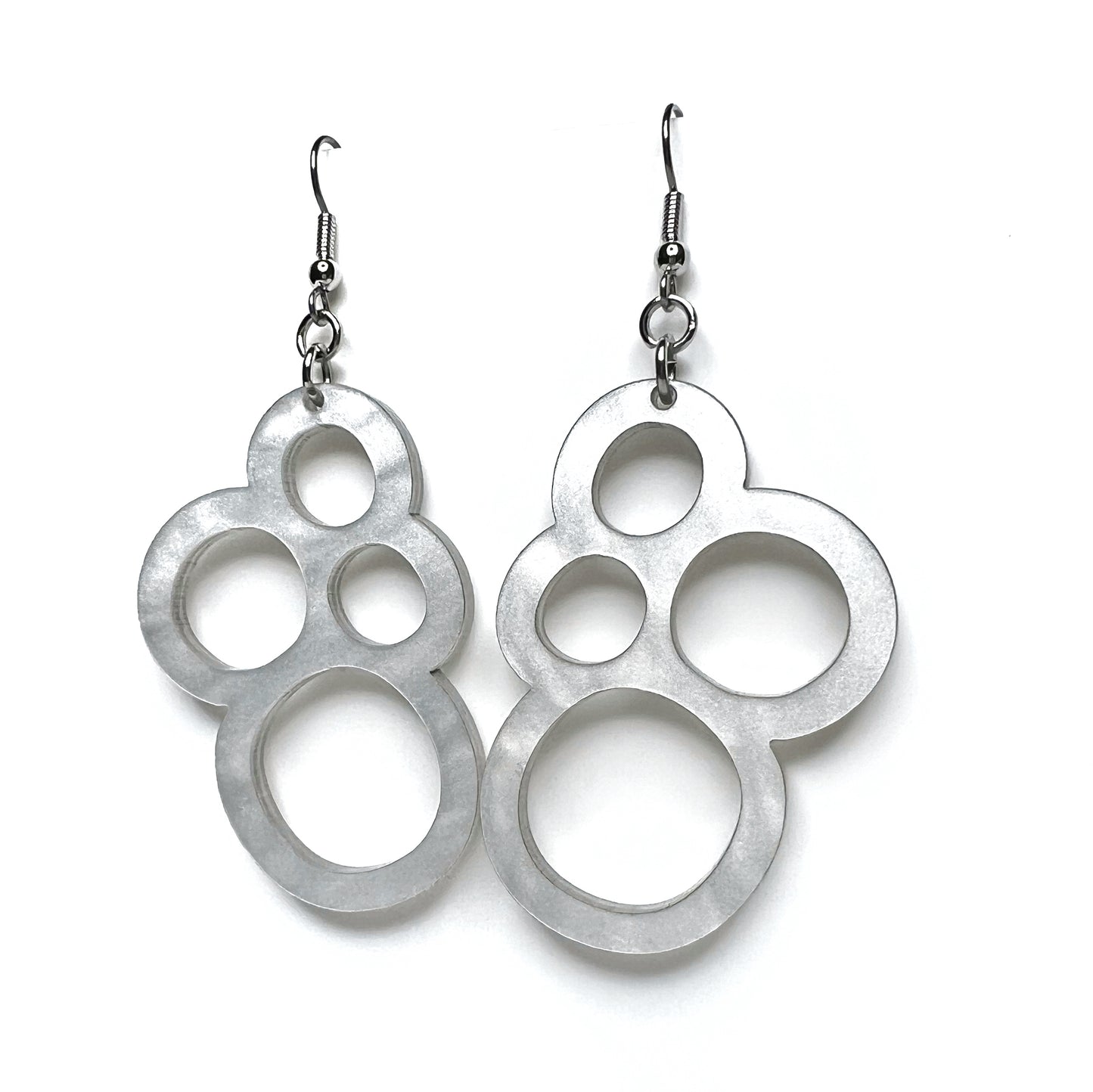“bubbly” acrylic earrings - pearl - surgical steel