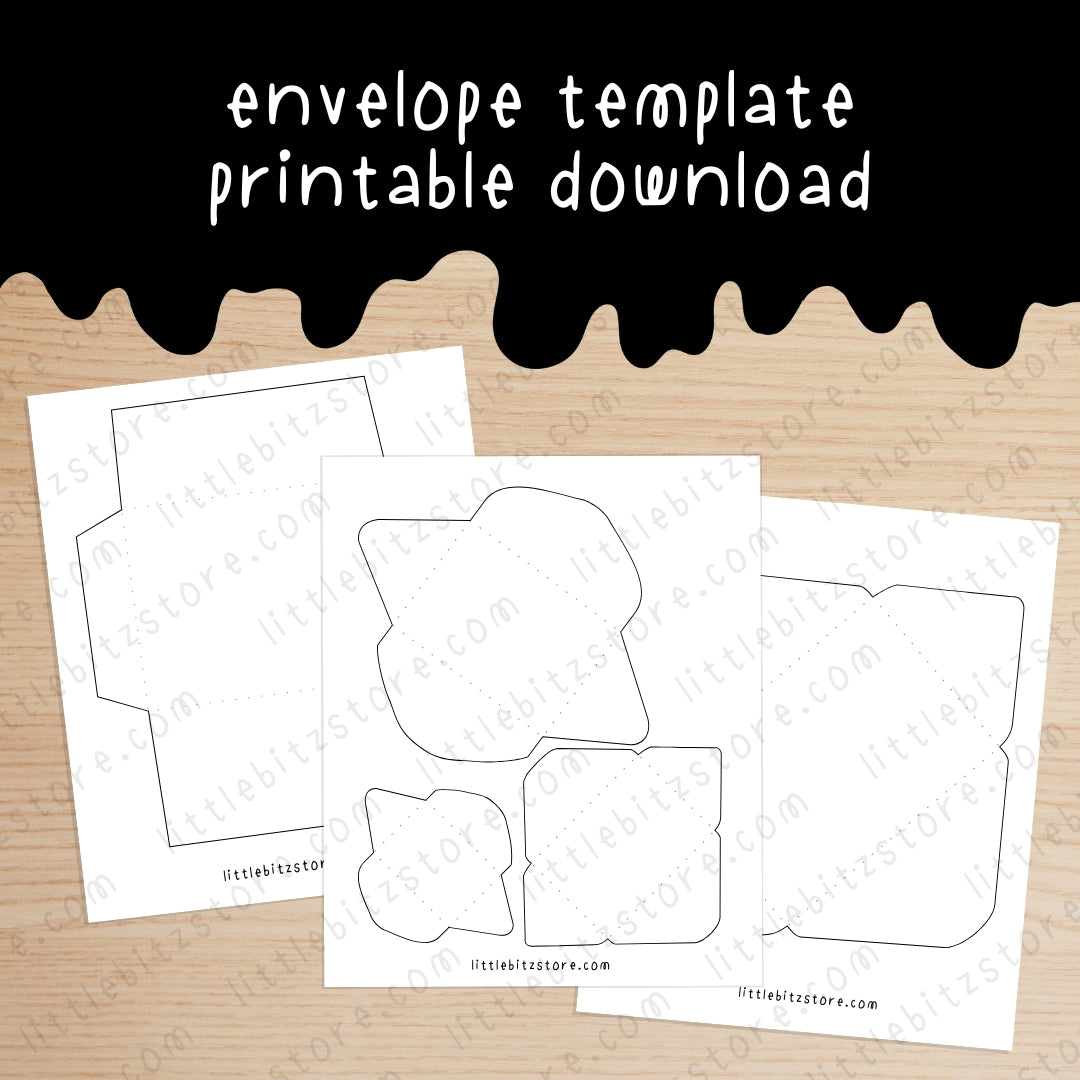 envelope template printable - *NOT A PHYSICAL ITEM*