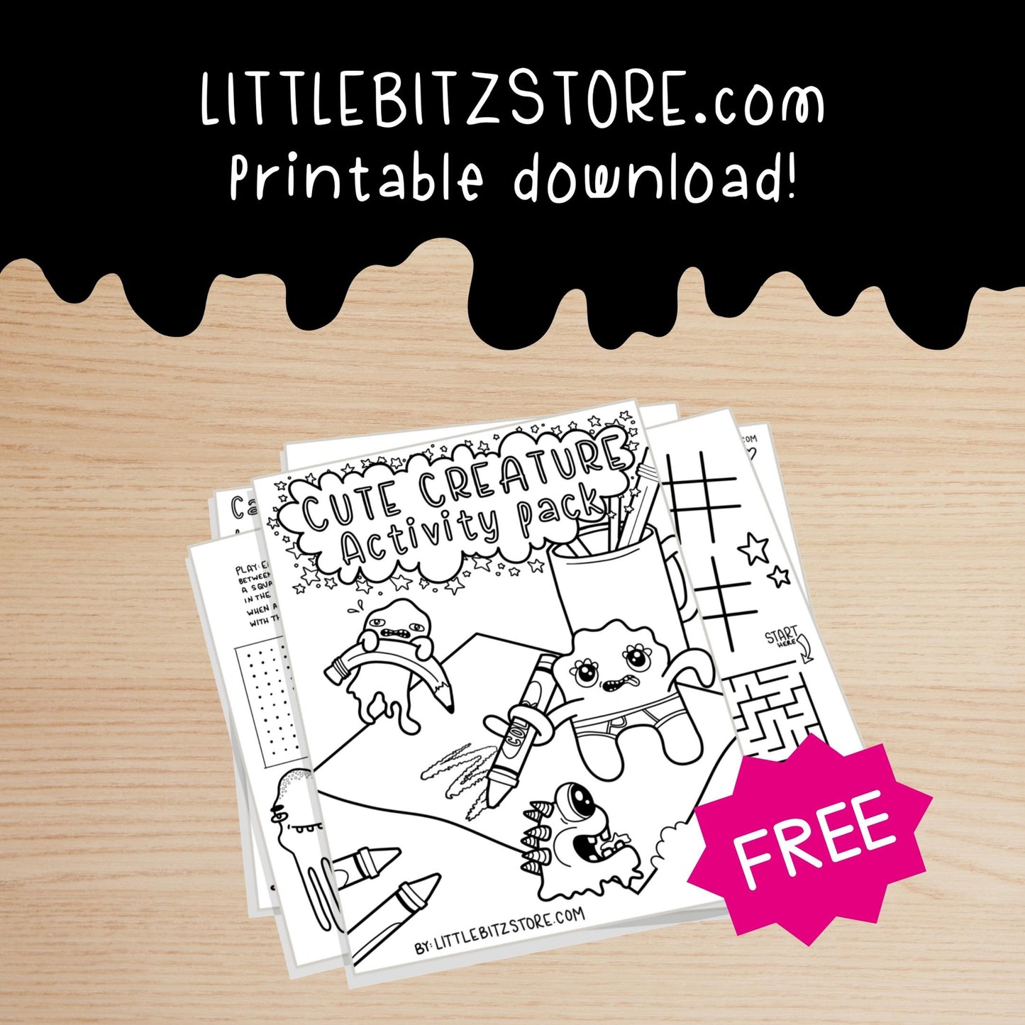 cute creatures activity pack - *DIGITAL DOWNLOAD*