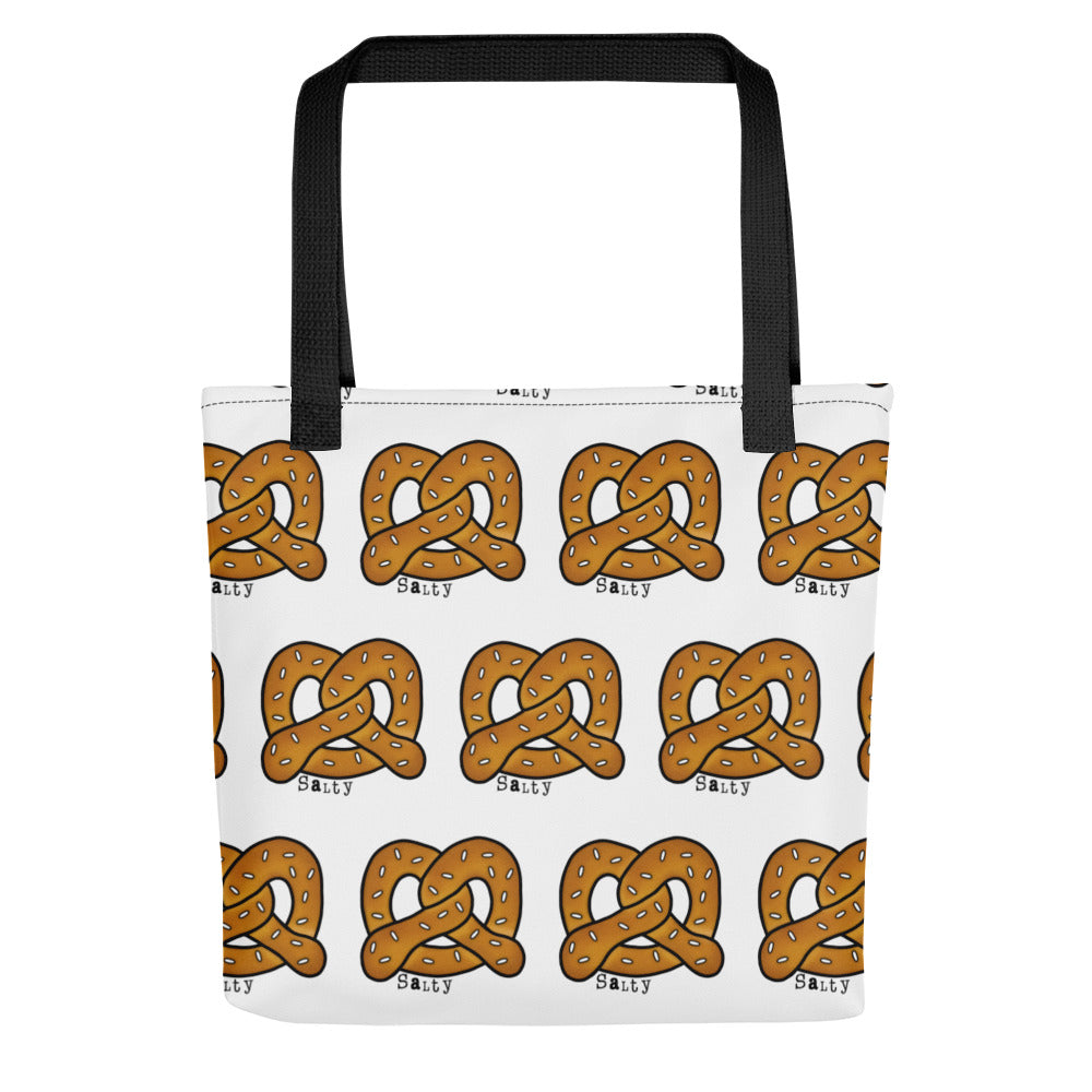 salty soft pretzel - tote bag