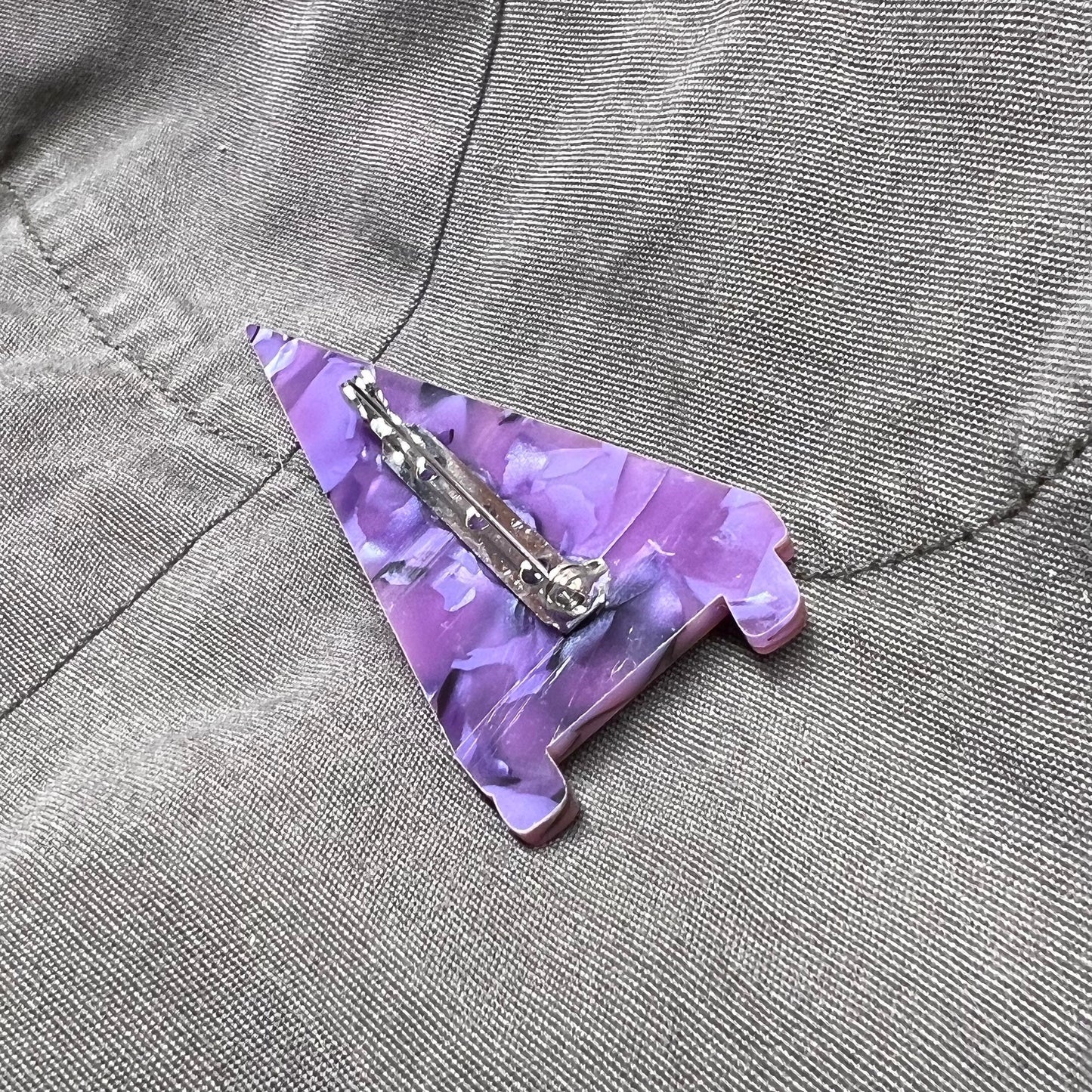 “CRAFTY” pennant - acrylic brooch