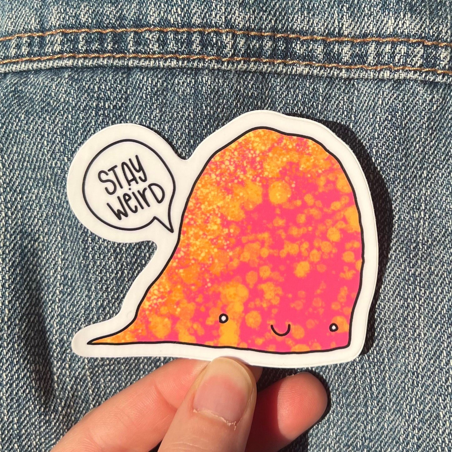 “STAY WEIRD” cute creature - vinyl sticker
