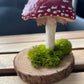 mushroom paper mache sculpture - "capped mushie"