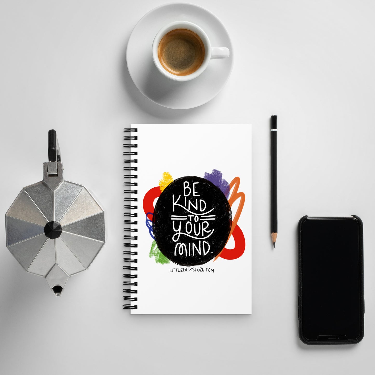 Be Kind to Your Mind - Spiral Notebook