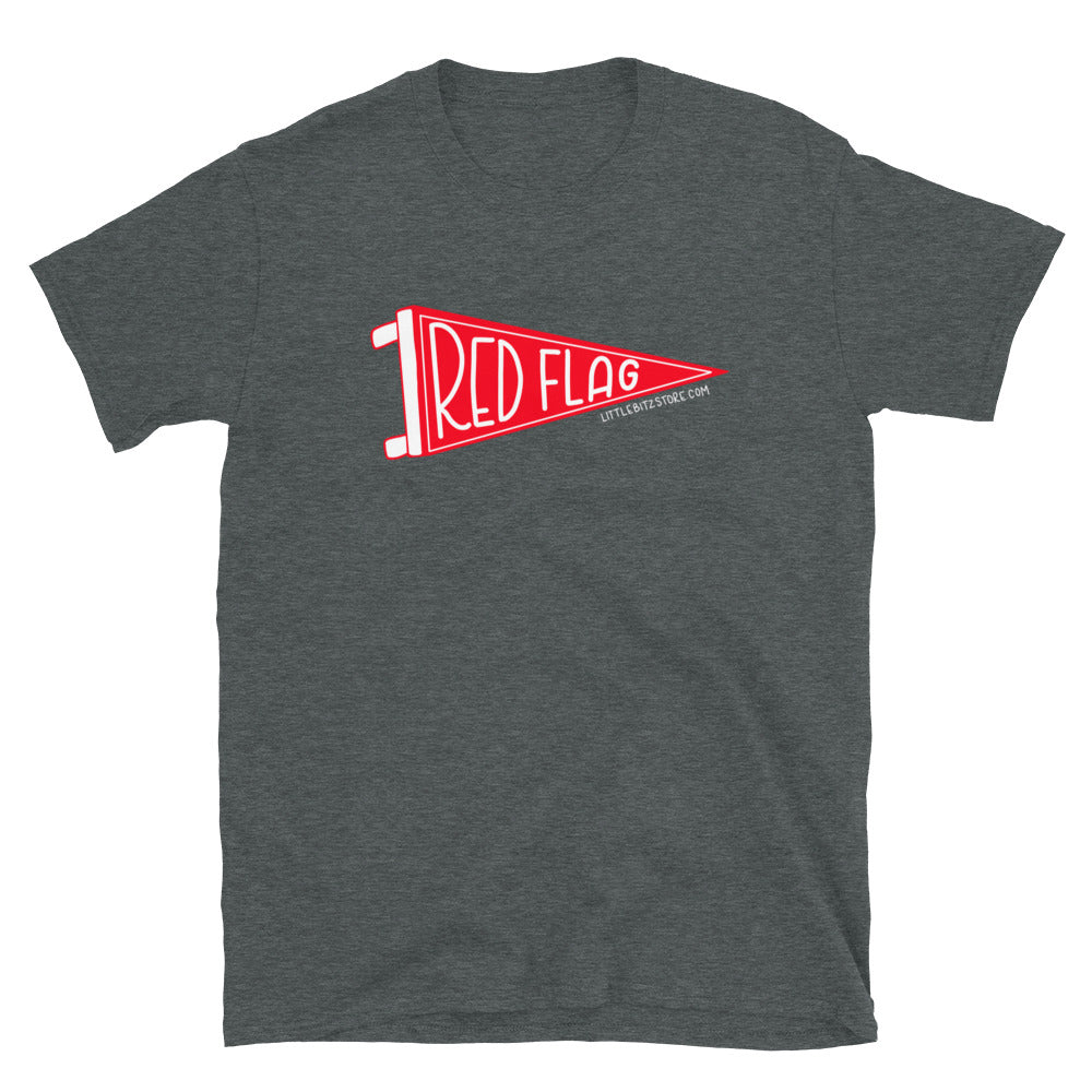 RED FLAG Pennant Flag Short-Sleeve Unisex T-Shirt