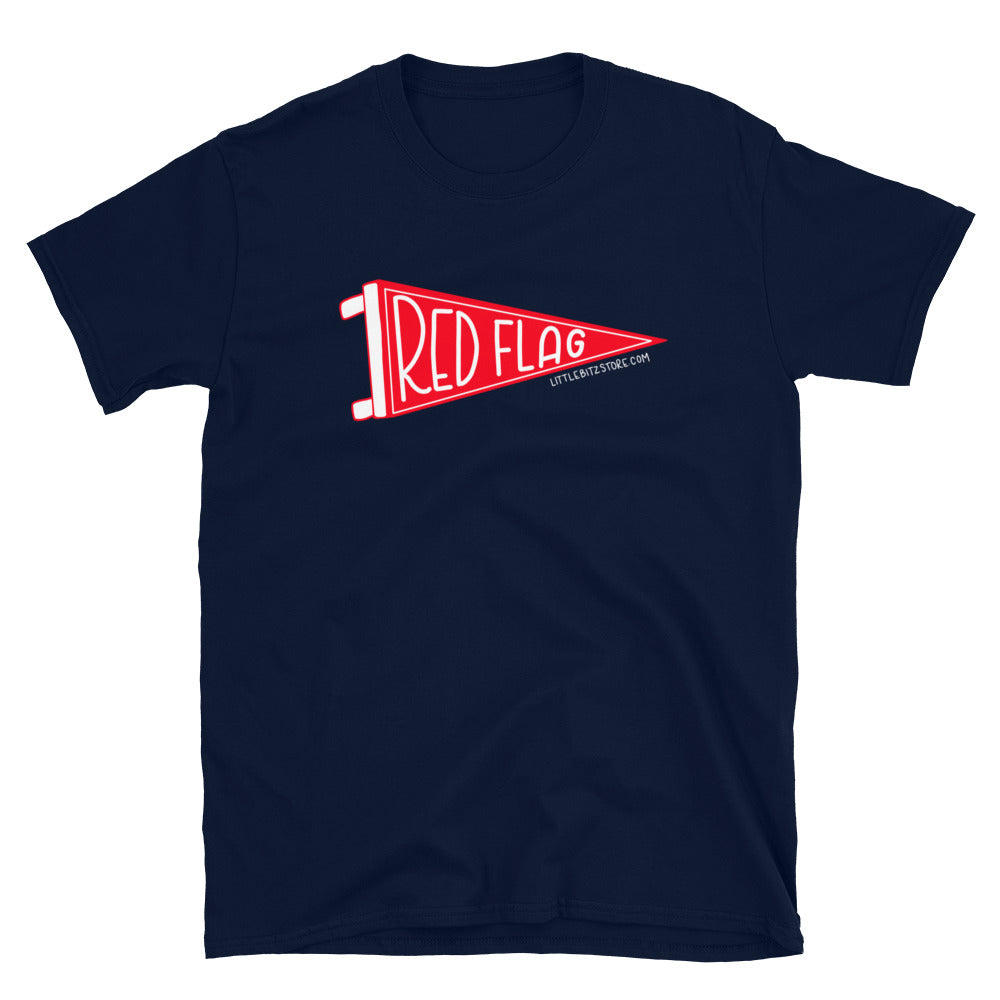 RED FLAG Pennant Flag Short-Sleeve Unisex T-Shirt