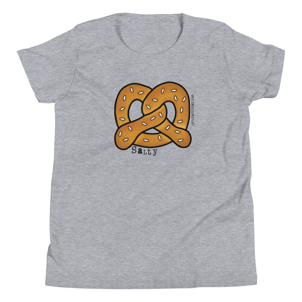 Salty Soft Pretzel Unisex Youth Short Sleeve T-Shirt