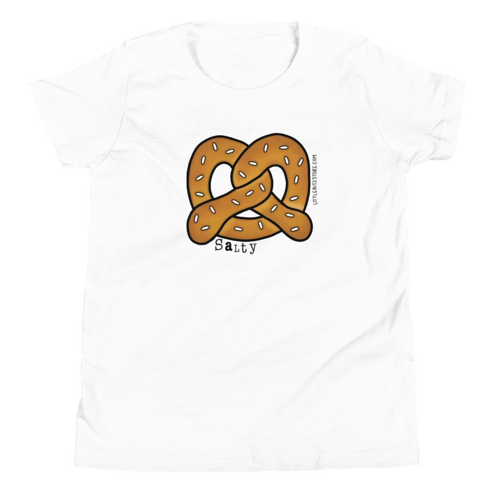 Salty Soft Pretzel Unisex Youth Short Sleeve T-Shirt