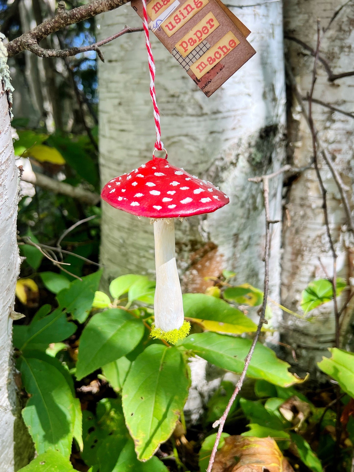 001 Fly Argaric style paper mache - holiday ornament