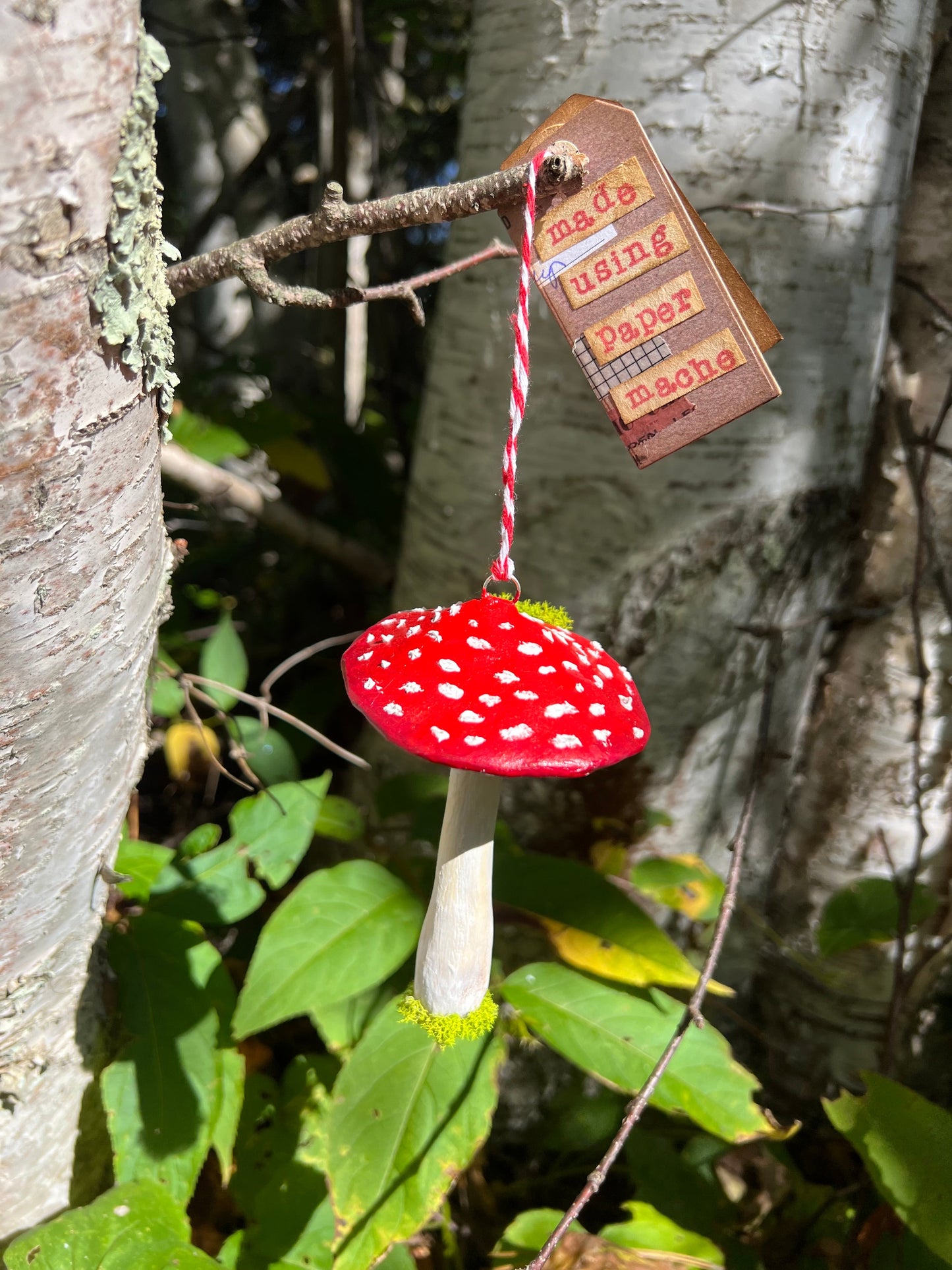 001 Fly Argaric style paper mache - holiday ornament