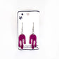 Drippy Earrings - Matte Plum - Surgical Steel Hook Style