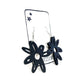 Doodle Flower Earring - Matte Black - Surgical Steel Hook Style