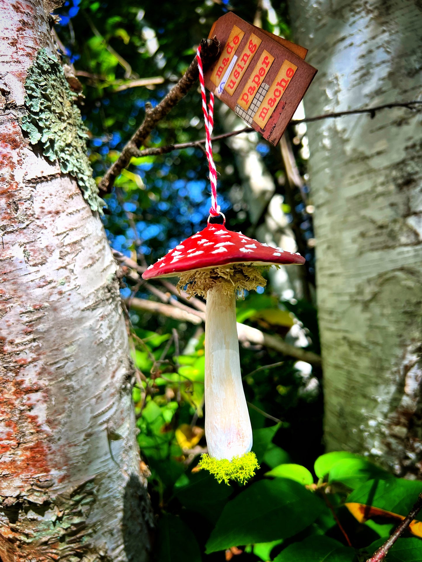 001 Fly Argaric style paper mache - holiday ornament