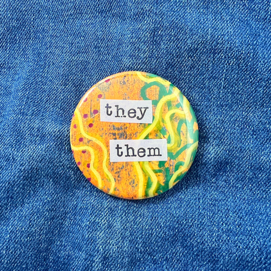 they / them pronoun - Art Pin