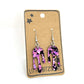 Drippy Earrings - Purple Glitz - Surgical Steel Hook Style