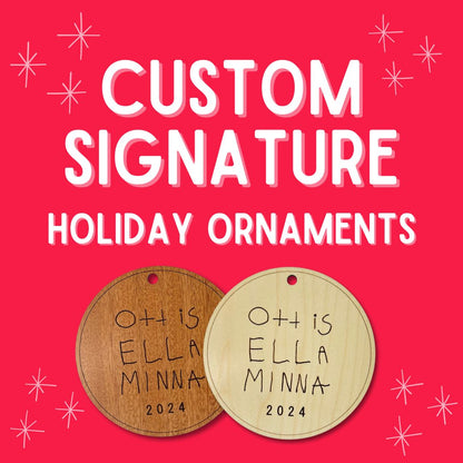custom signature - holiday ornaments