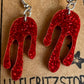 Drippy Earrings - Ruby Slipper - Surgical Steel Hook Style