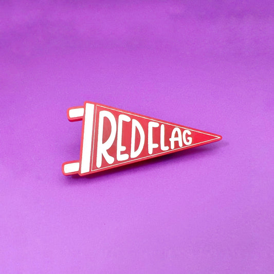 RED FLAG pennant magnet