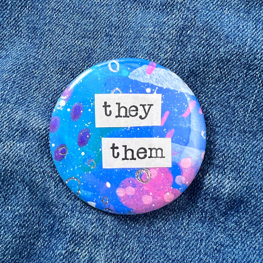 they / them pronoun - Art Pin