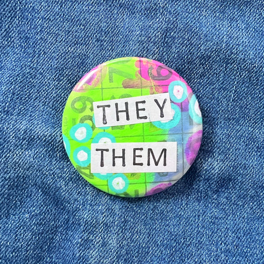 they / them pronoun - Art Pin