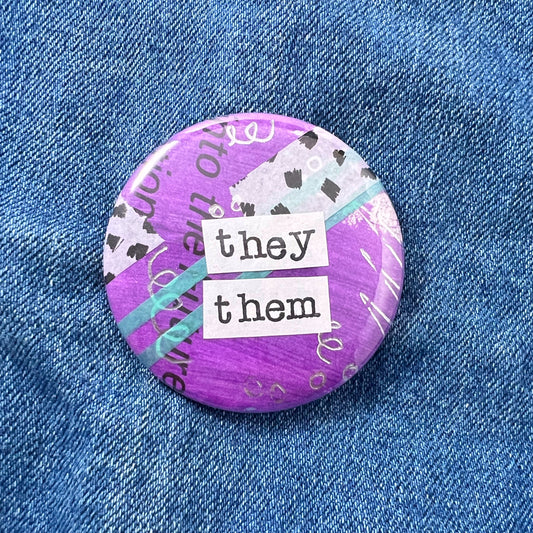 they / them pronoun - Art Pin