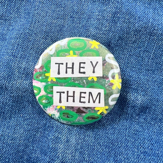 they / them pronoun - Art Pin