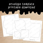 envelope template printable - *NOT A PHYSICAL ITEM*