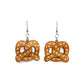 salty soft pretzel earrings -surgical steel