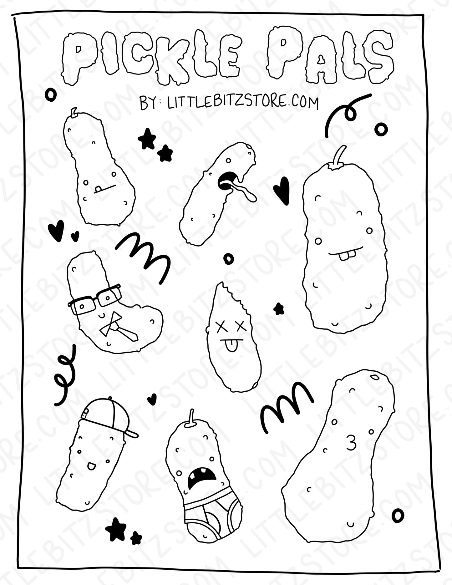 Pickle Pals Coloring Page - *Digital Download*