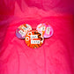 "cat lady" - large art pin / magnet