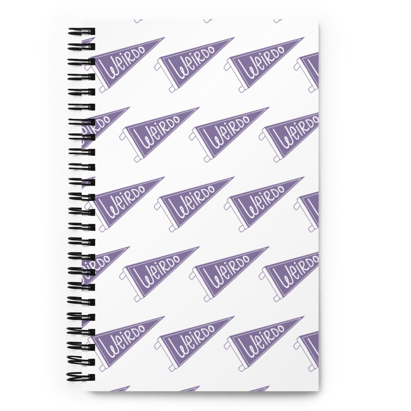 Weirdo Pride Pennant Design - Spiral Notebook